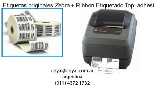 Etiquetas originales Zebra   Ribbon Etiquetado Top: adhesivo   ribbo