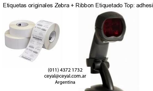 Etiquetas originales Zebra   Ribbon Etiquetado Top: adhesivo   ribbo