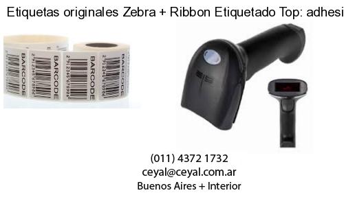 Etiquetas originales Zebra   Ribbon Etiquetado Top: adhesivo   ribbo