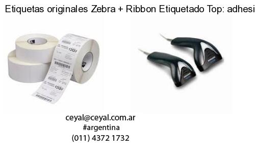 Etiquetas originales Zebra   Ribbon Etiquetado Top: adhesivo   ribbo