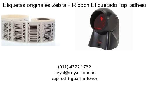 Etiquetas originales Zebra   Ribbon Etiquetado Top: adhesivo   ribbo