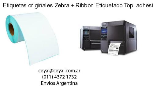 Etiquetas originales Zebra   Ribbon Etiquetado Top: adhesivo   ribbo