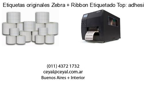 Etiquetas originales Zebra   Ribbon Etiquetado Top: adhesivo   ribbo