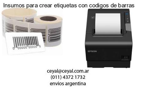Insumos para crear etiquetas con codigos de barras