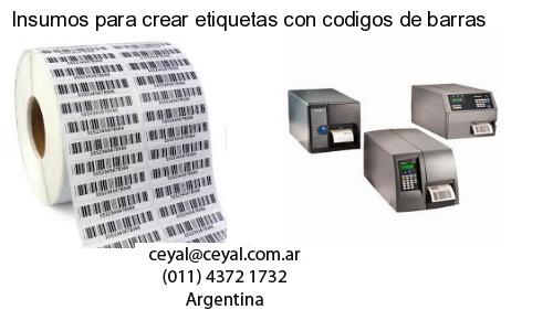 Insumos para crear etiquetas con codigos de barras