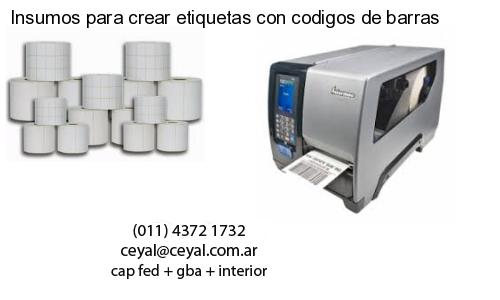 Insumos para crear etiquetas con codigos de barras