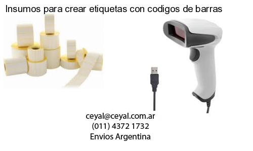 Insumos para crear etiquetas con codigos de barras