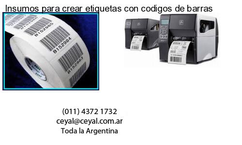 Insumos para crear etiquetas con codigos de barras