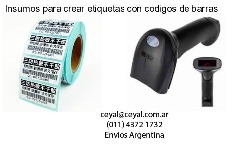 Insumos para crear etiquetas con codigos de barras