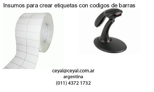Insumos para crear etiquetas con codigos de barras