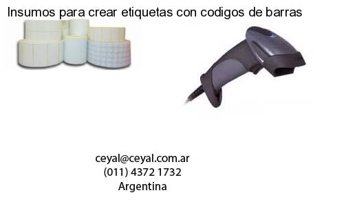 Insumos para crear etiquetas con codigos de barras