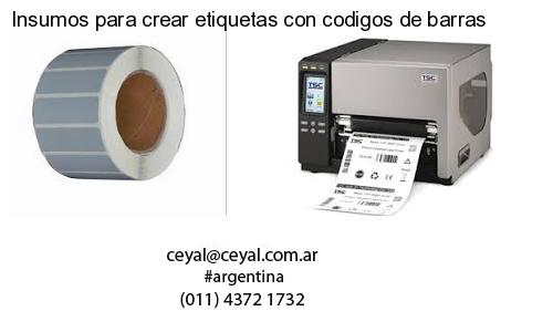 Insumos para crear etiquetas con codigos de barras