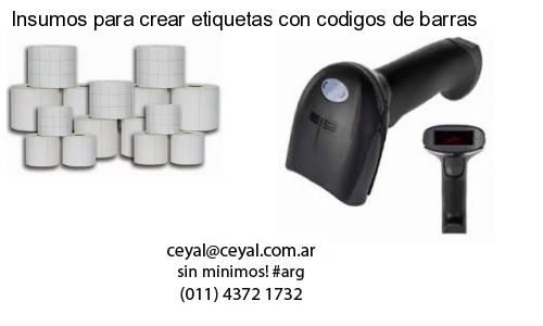 Insumos para crear etiquetas con codigos de barras