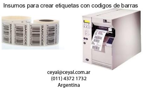 Insumos para crear etiquetas con codigos de barras
