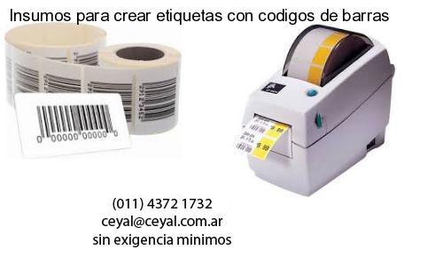 Insumos para crear etiquetas con codigos de barras