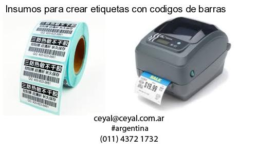 Insumos para crear etiquetas con codigos de barras