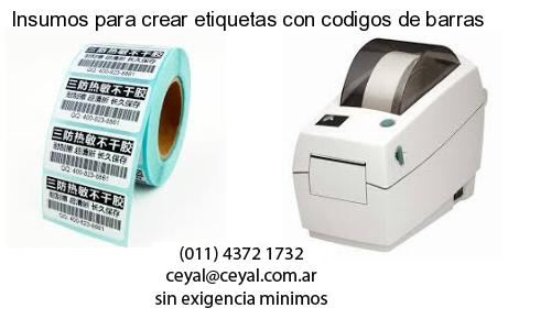 Insumos para crear etiquetas con codigos de barras