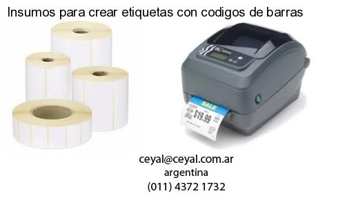 Insumos para crear etiquetas con codigos de barras
