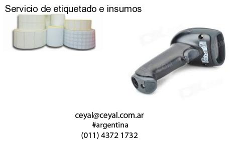 Servicio de etiquetado e insumos