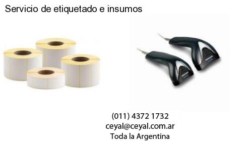 Servicio de etiquetado e insumos