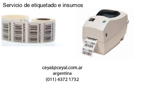 Servicio de etiquetado e insumos