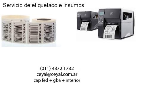 Servicio de etiquetado e insumos