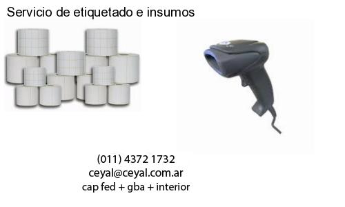 Servicio de etiquetado e insumos