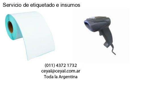 Servicio de etiquetado e insumos