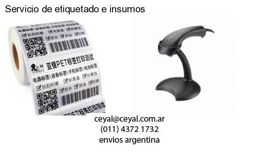 Servicio de etiquetado e insumos