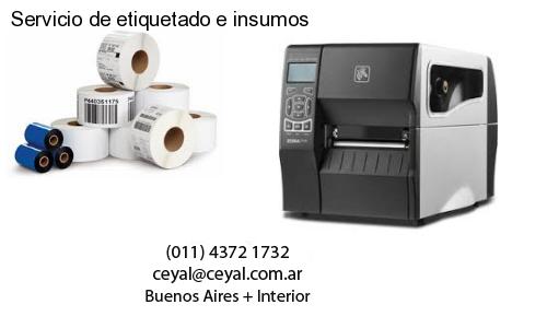 Servicio de etiquetado e insumos