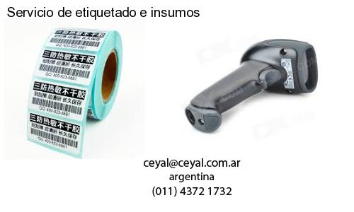 Servicio de etiquetado e insumos