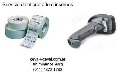 Servicio de etiquetado e insumos
