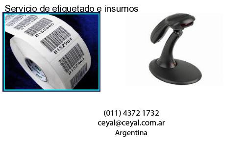 Servicio de etiquetado e insumos