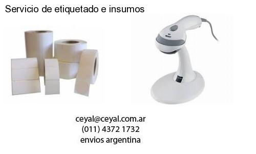 Servicio de etiquetado e insumos