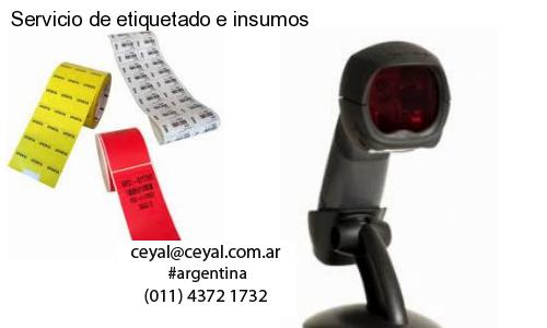 Servicio de etiquetado e insumos