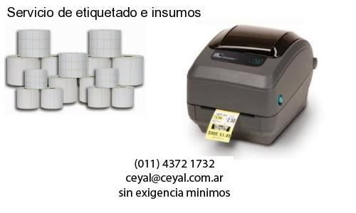 Servicio de etiquetado e insumos
