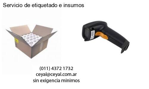Servicio de etiquetado e insumos