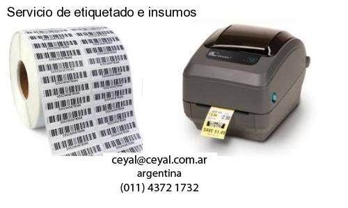 Servicio de etiquetado e insumos