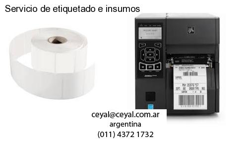 Servicio de etiquetado e insumos