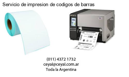 Servicio de impresion de codigos de barras