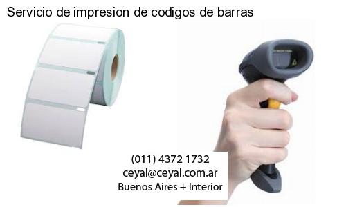 Servicio de impresion de codigos de barras