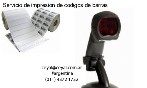 Servicio de impresion de codigos de barras