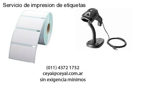 Servicio de impresion de etiquetas