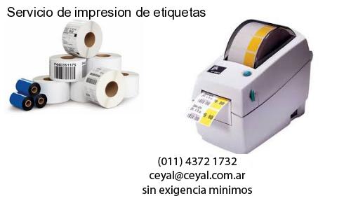 Servicio de impresion de etiquetas