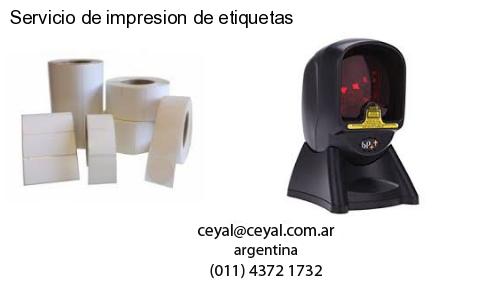 Servicio de impresion de etiquetas