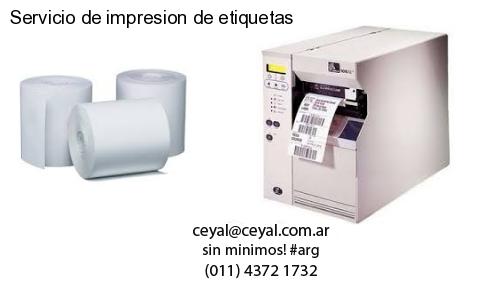 Servicio de impresion de etiquetas