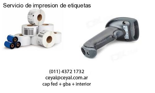 Servicio de impresion de etiquetas