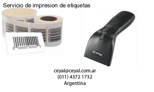 Servicio de impresion de etiquetas
