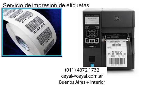Servicio de impresion de etiquetas