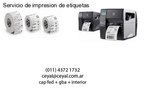 Servicio de impresion de etiquetas